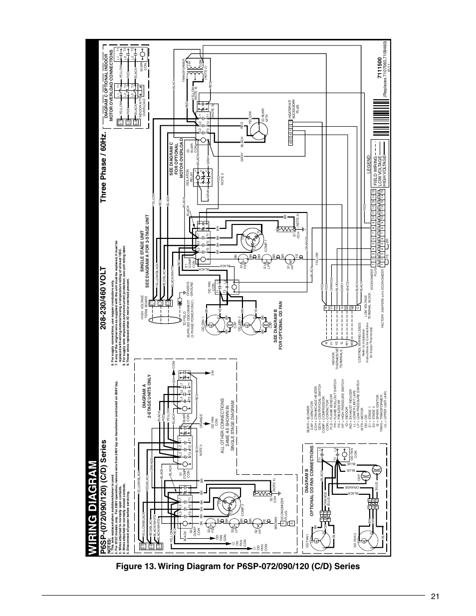 Wiring dia gram | Reznor P6SP Unit Installation Manual User Manual | Page 21 / 32