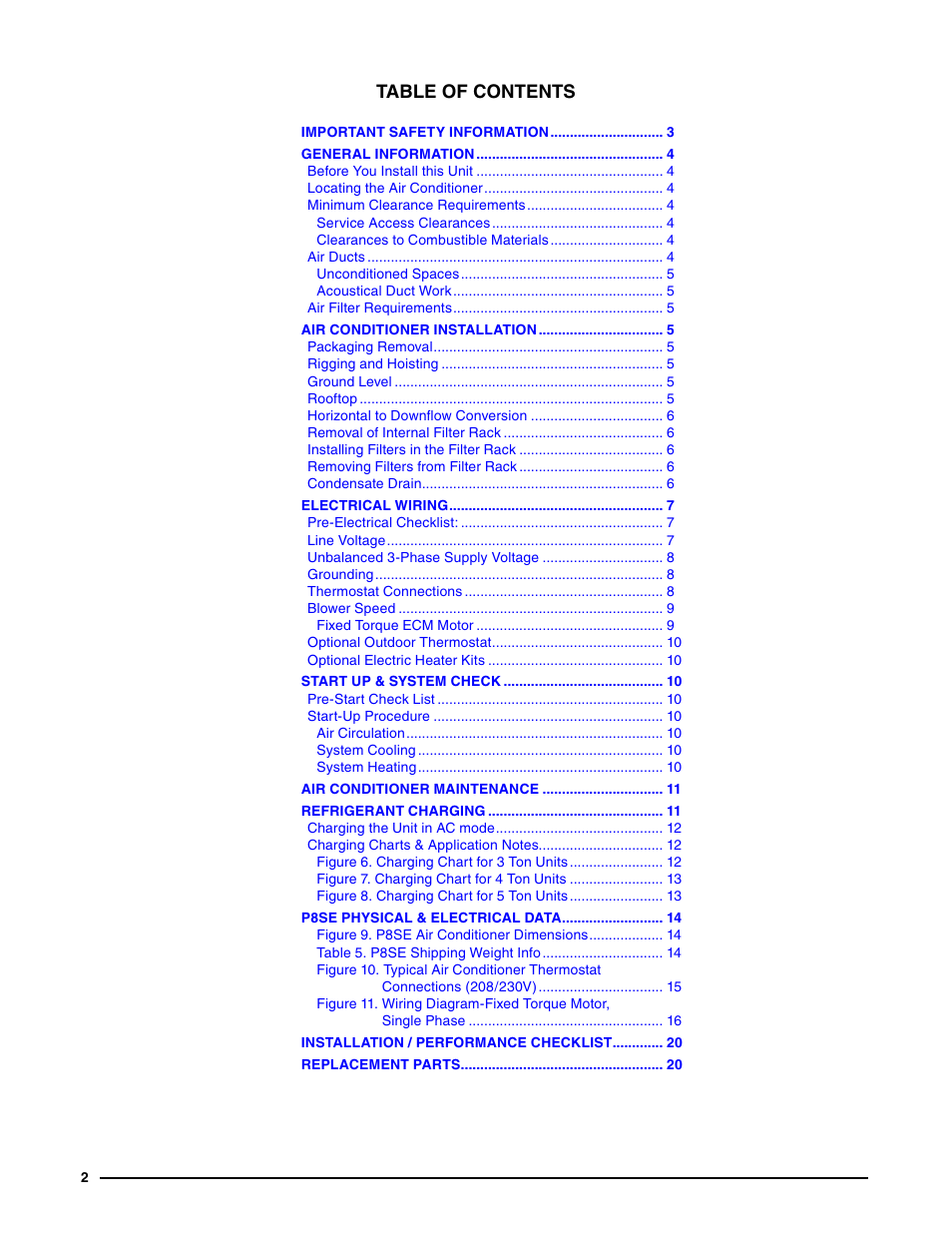 Reznor P8SE Unit Installation Manual User Manual | Page 2 / 20