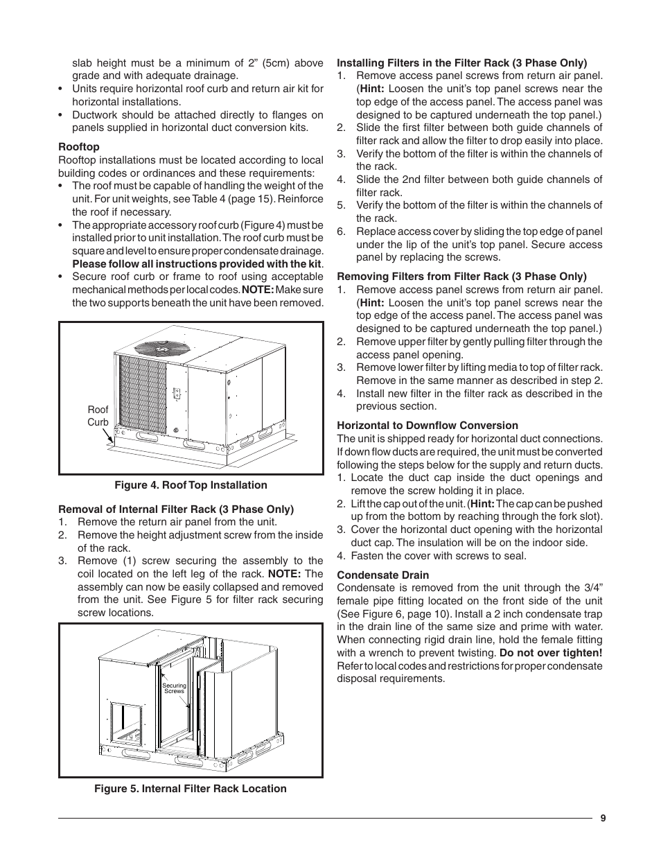 Reznor Q6SD (3ph) Unit Installation Manual User Manual | Page 9 / 24