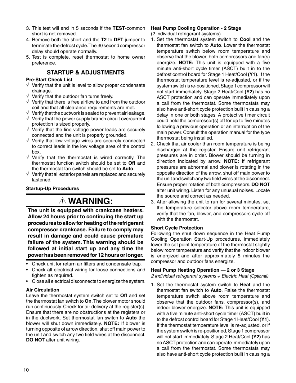 Warning | Reznor Q6SP Unit Installation Manual User Manual | Page 10 / 32