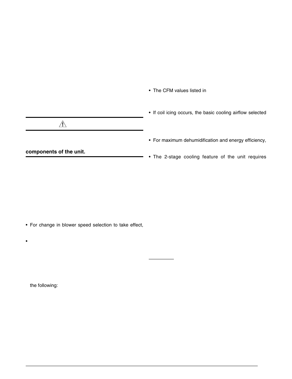 Configuring the variable speed blower, Selecting cooling airflow, Selecting heating airflow | Operation, Caution | Reznor R6GI Unit Installation Manual User Manual | Page 13 / 40