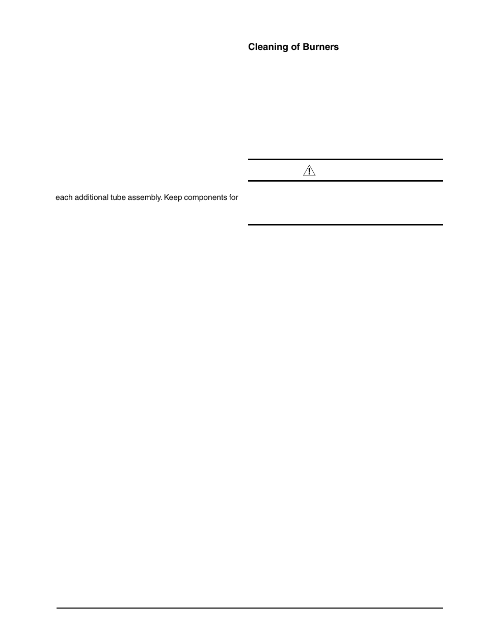 Cleaning of burners, Caution | Reznor R6GI Unit Installation Manual User Manual | Page 22 / 40