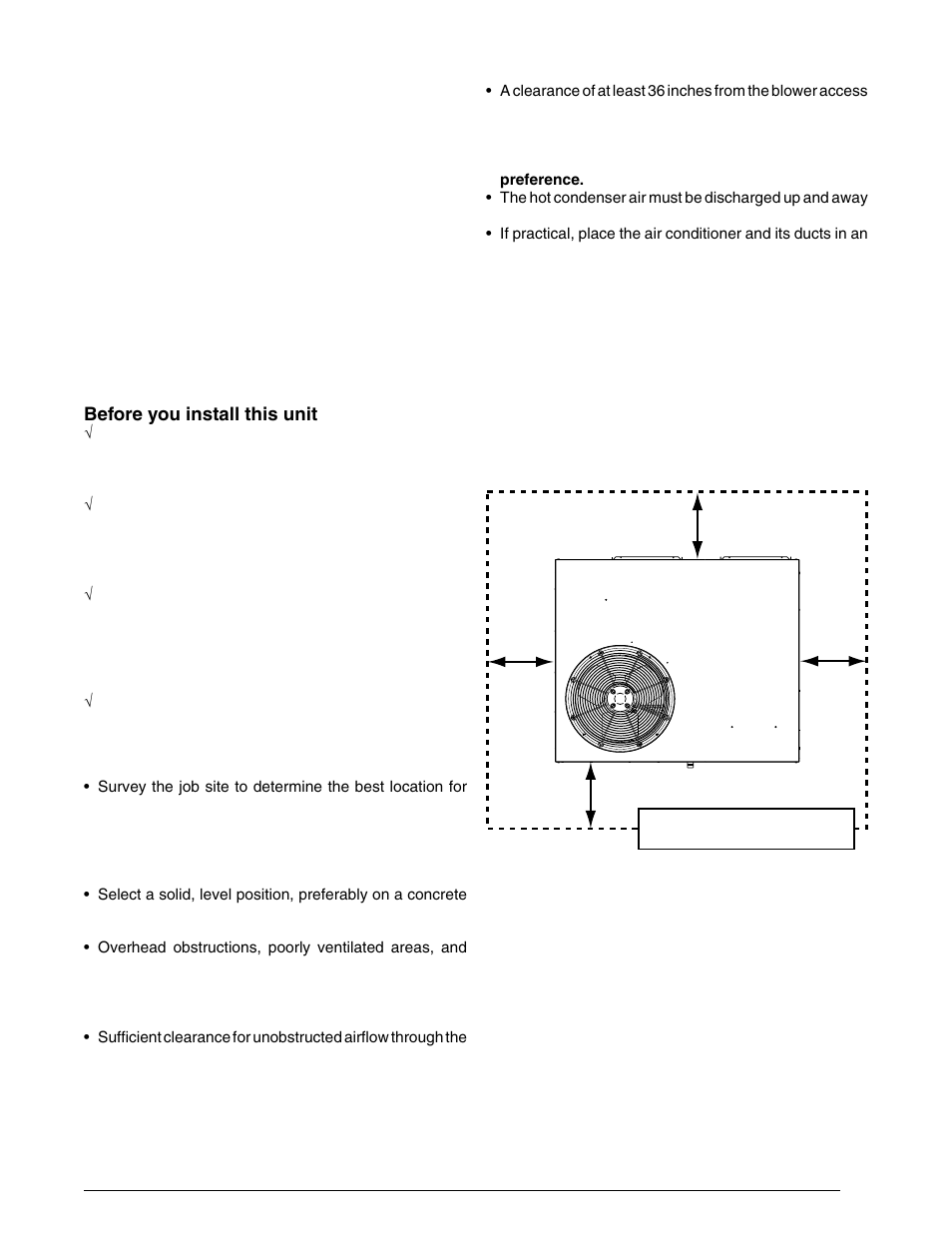 General information, Before you install this unit, Locating the equipment | Heating load, Should be located in a position as shown on | Reznor R6GI Unit Installation Manual User Manual | Page 5 / 40