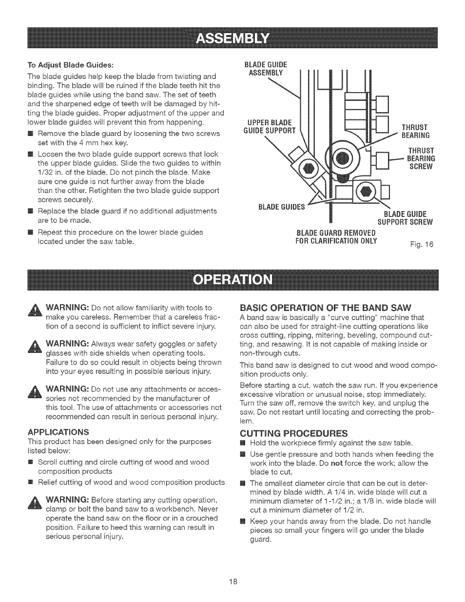 Operatic | Craftsman 315.214770 User Manual | Page 18 / 32