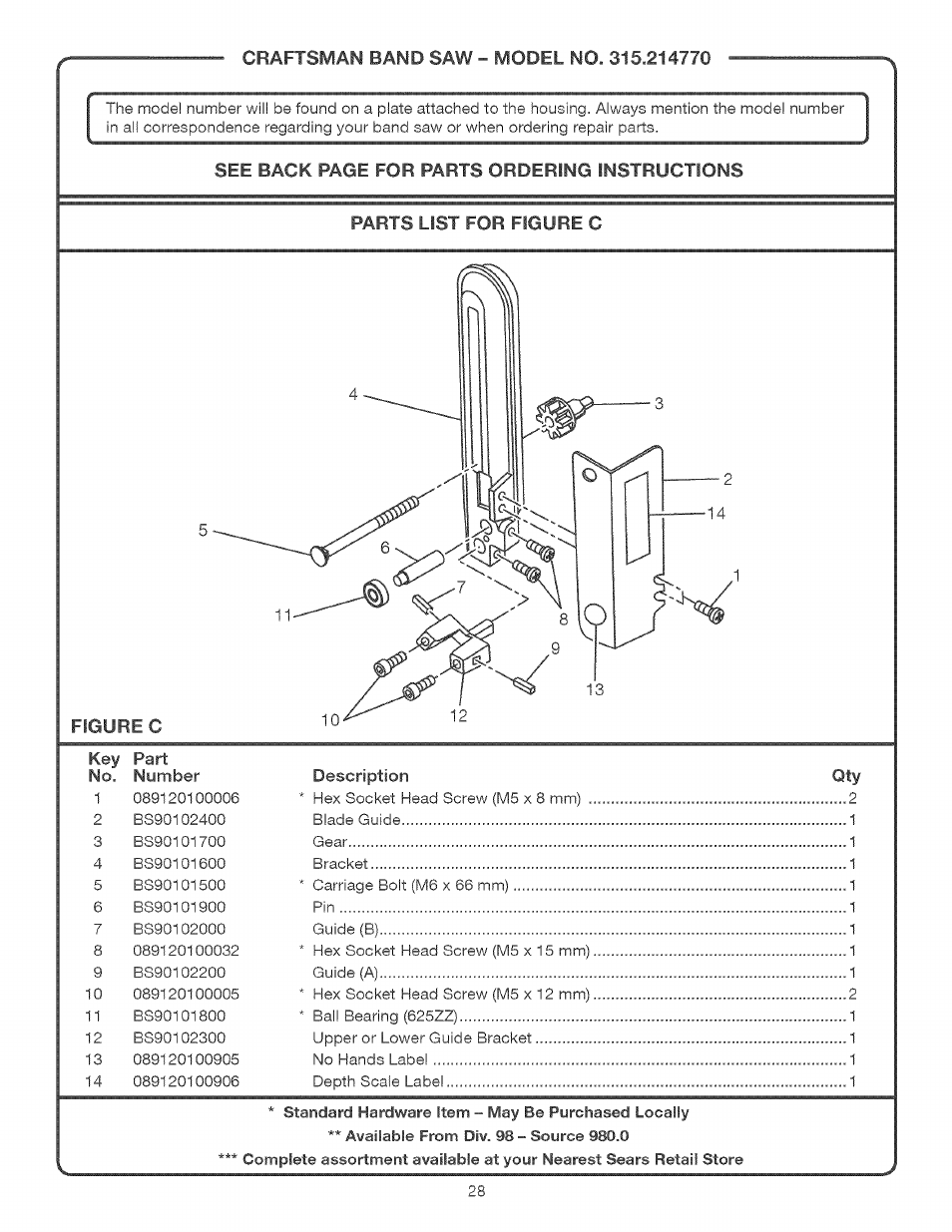 Craftsman 315.214770 User Manual | Page 28 / 32