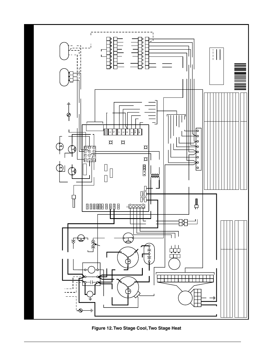 Wiring dia gram, 29 figure 12. two stage cool, two stage heat | Reznor R6GF Unit Installation Manual User Manual | Page 29 / 36