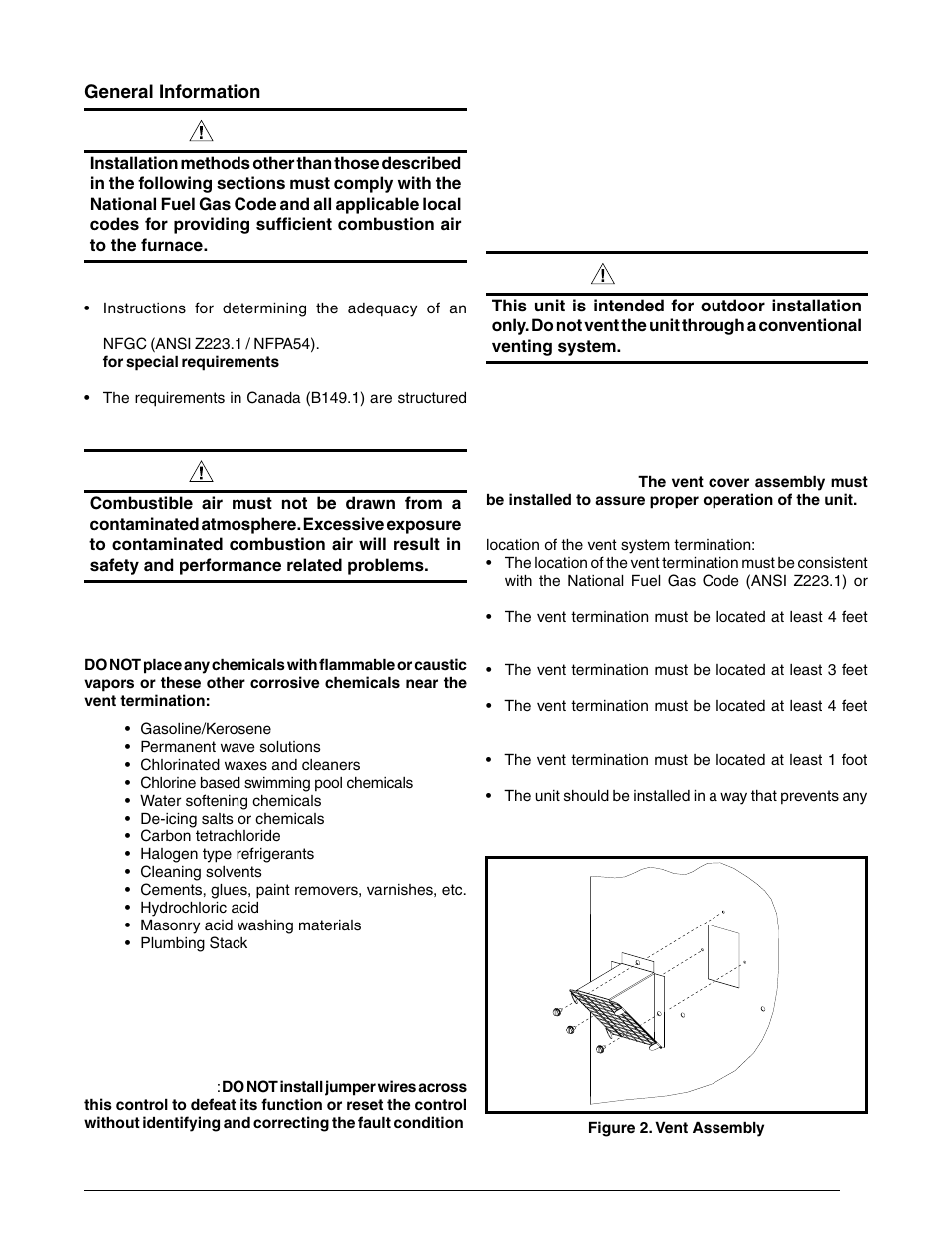 Warning | Reznor R6GF Unit Installation Manual User Manual | Page 7 / 36