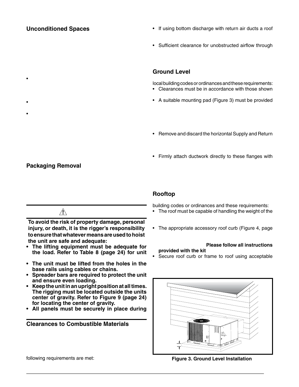 Warning | Reznor R6GF Unit Installation Manual User Manual | Page 9 / 36