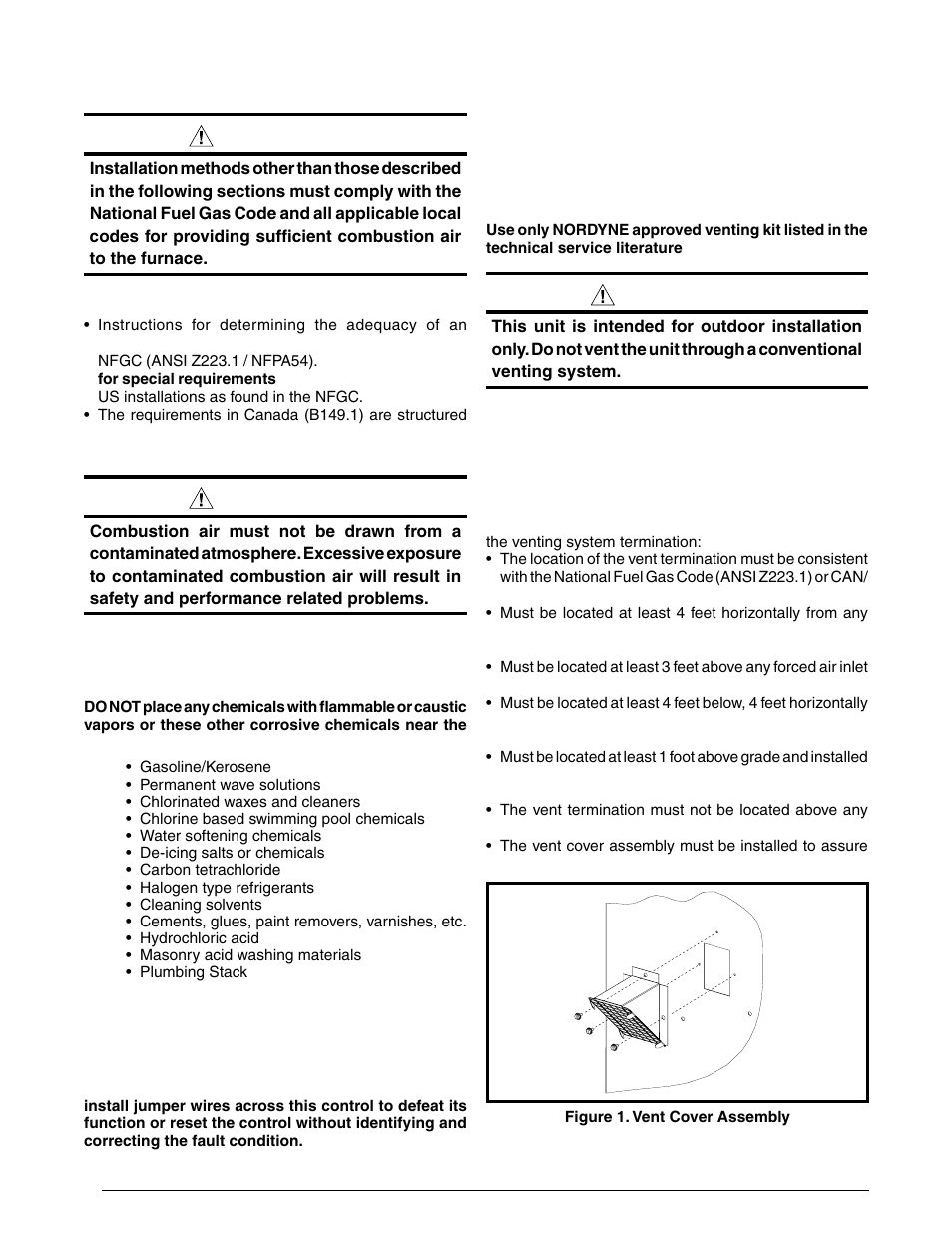 Warning | Reznor R6GP Unit Installation Manual User Manual | Page 6 / 48