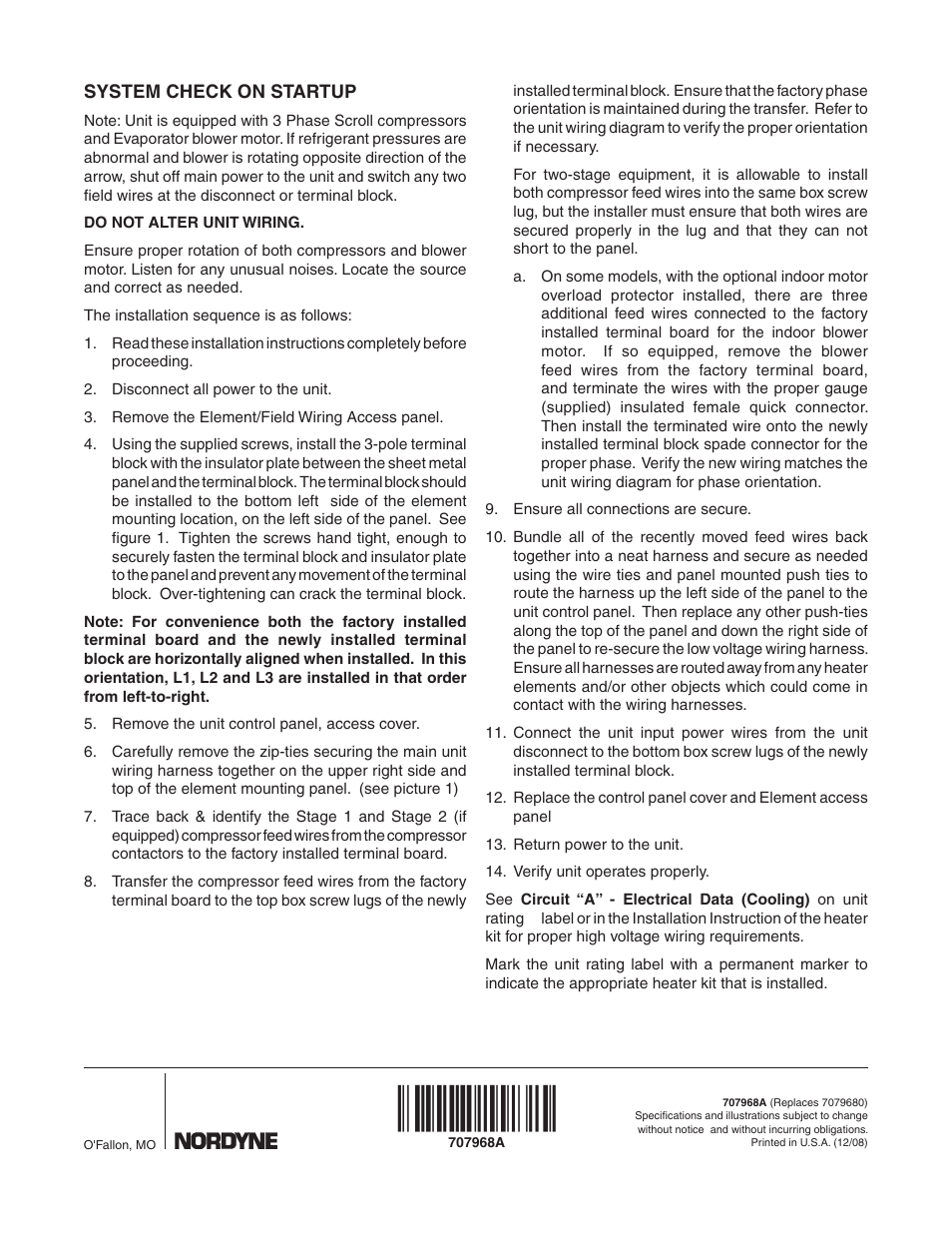Reznor P6SP Option - Installation - Heater Kit User Manual | Page 2 / 2