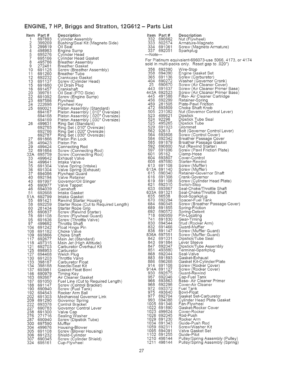 Craftsman 580.752400 User Manual | Page 27 / 52