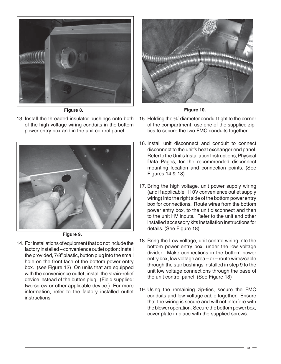 Reznor R6GP Option - Installation - Bottom Power Entry User Manual | Page 5 / 8