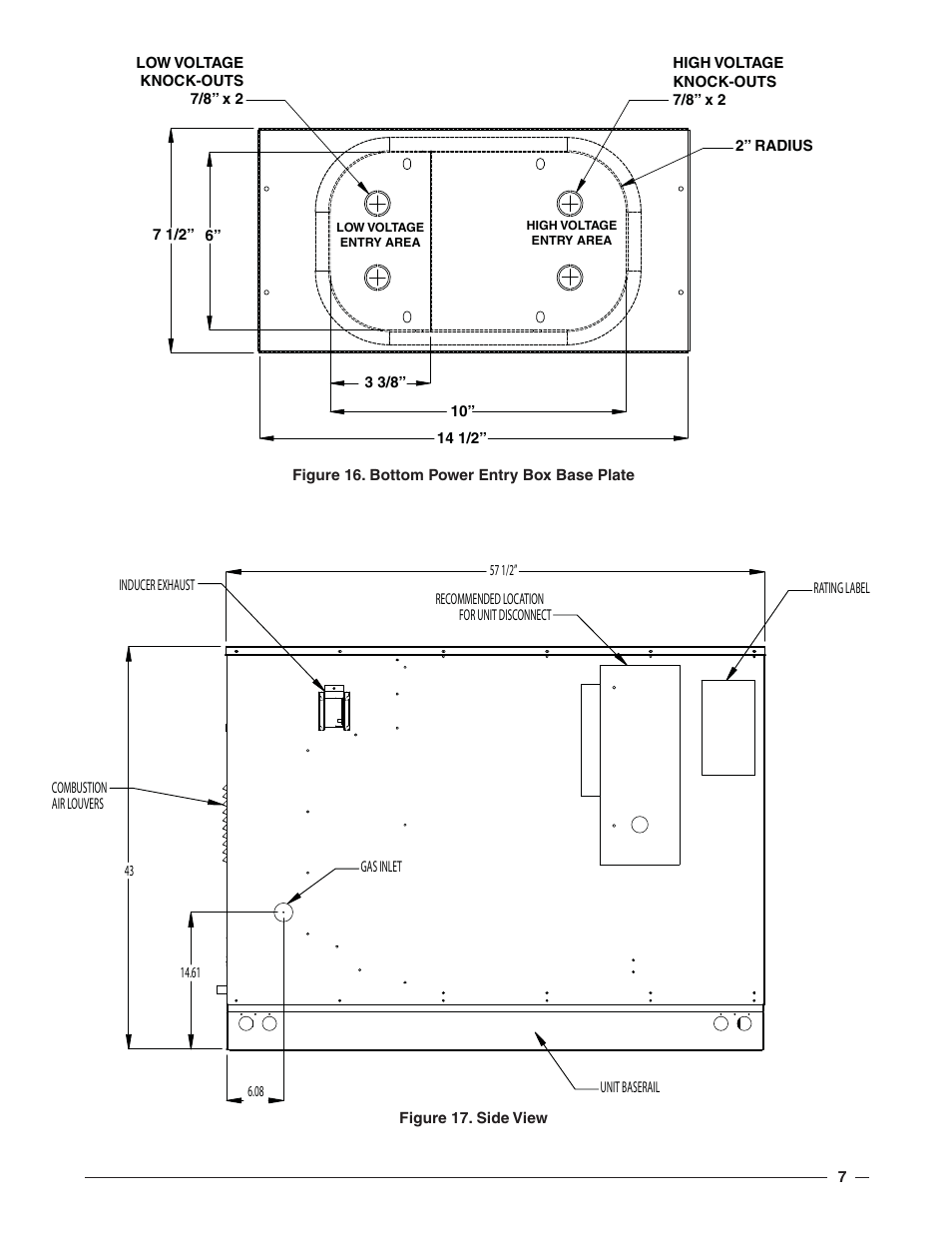 Reznor R6GP Option - Installation - Bottom Power Entry User Manual | Page 7 / 8