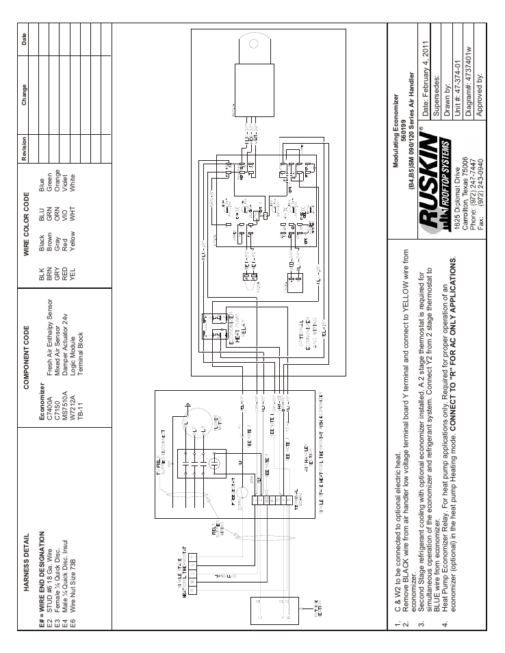 Reznor B5SM Option - Installation - Economizer User Manual | Page 5 / 8