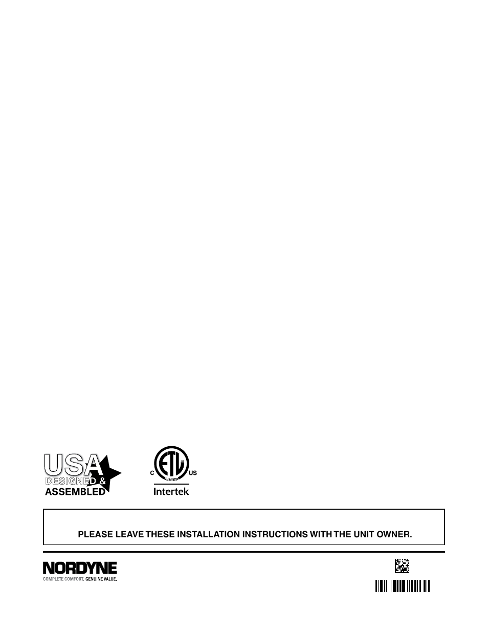 Reznor Q6SD Option - Installation - Elec Heating User Manual | Page 40 / 40