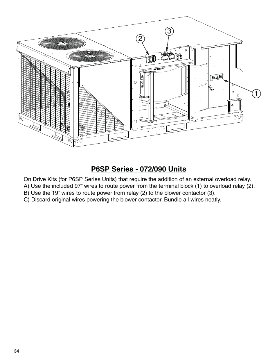 Reznor R6GN Option - Installation - High Static Blower Drive - Light Commercial User Manual | Page 34 / 36