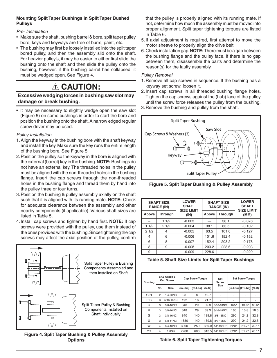 Caution | Reznor R6GN Option - Installation - High Static Blower Drive - Light Commercial User Manual | Page 7 / 36