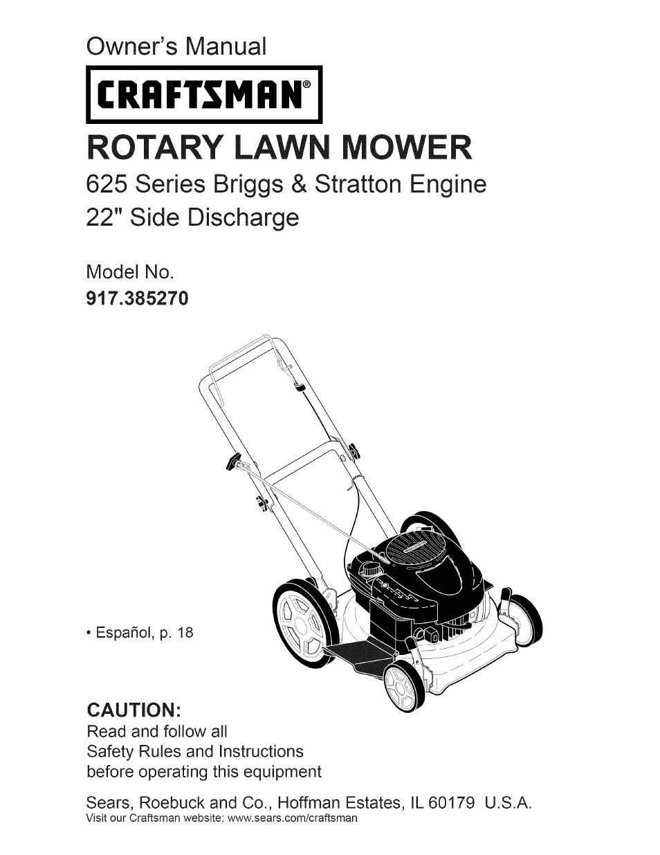 Craftsman 917.385270 User Manual | 44 pages