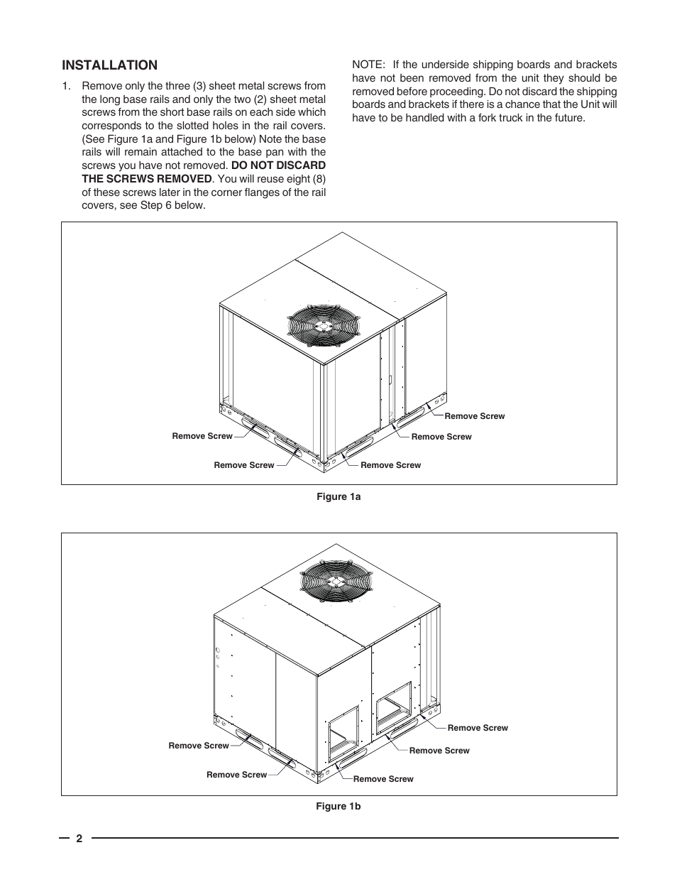 Installation | Reznor DF6SF Option - Installation - Skirt Trim Kit - Light Commercial User Manual | Page 2 / 4