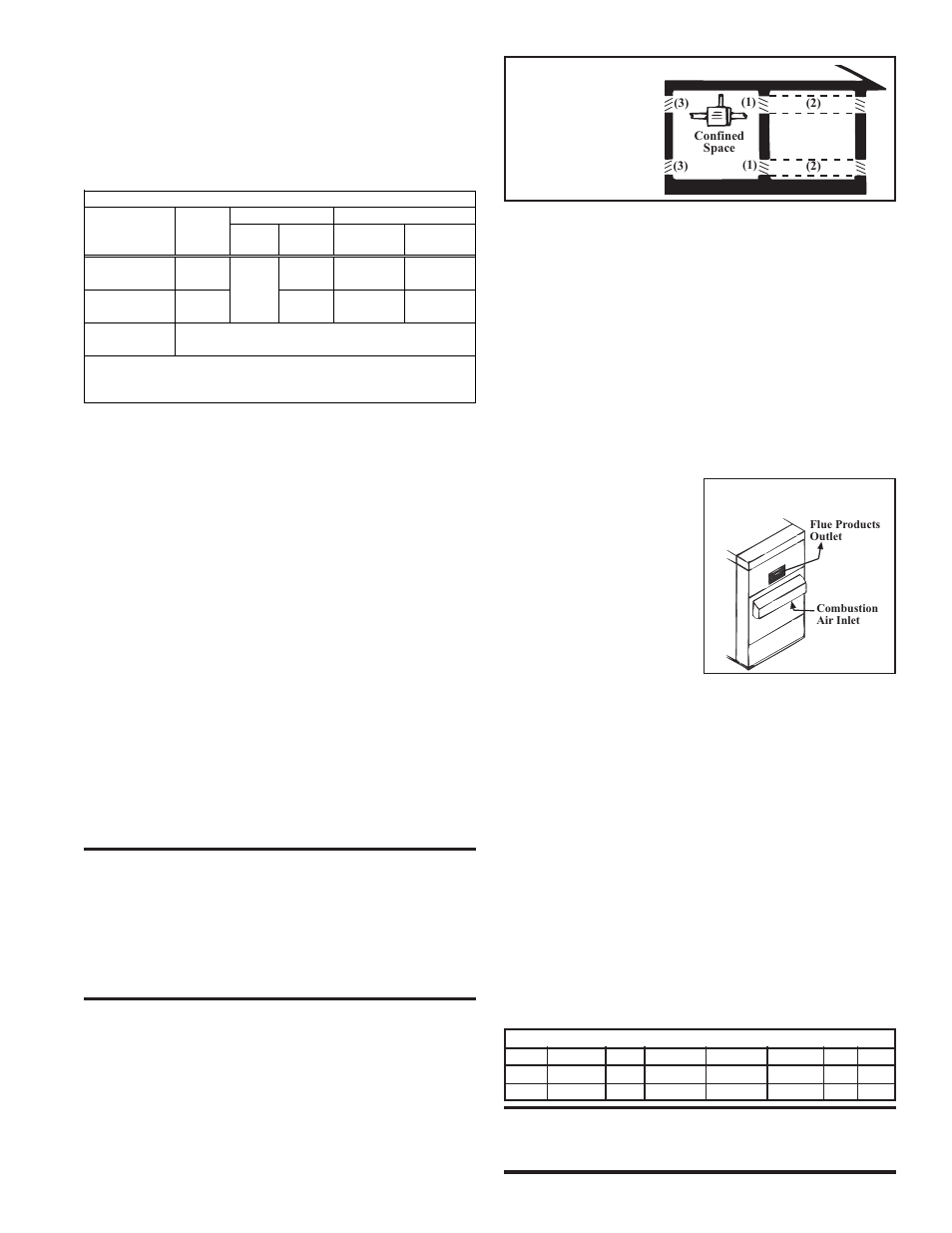 Chlorines, Clearances, Combustion air requirements | Suspending/mounting, 6a. indoor, gravity-vented models xe/hxe, 6d. chlorine - all models | Reznor XE Unit Installation Manual User Manual | Page 8 / 45
