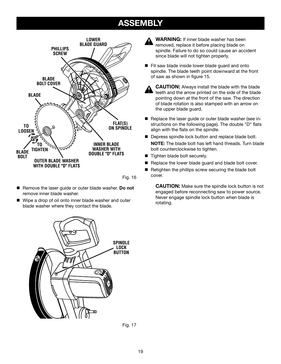 Assembly | Craftsman 315.21234 User Manual | Page 19 / 42