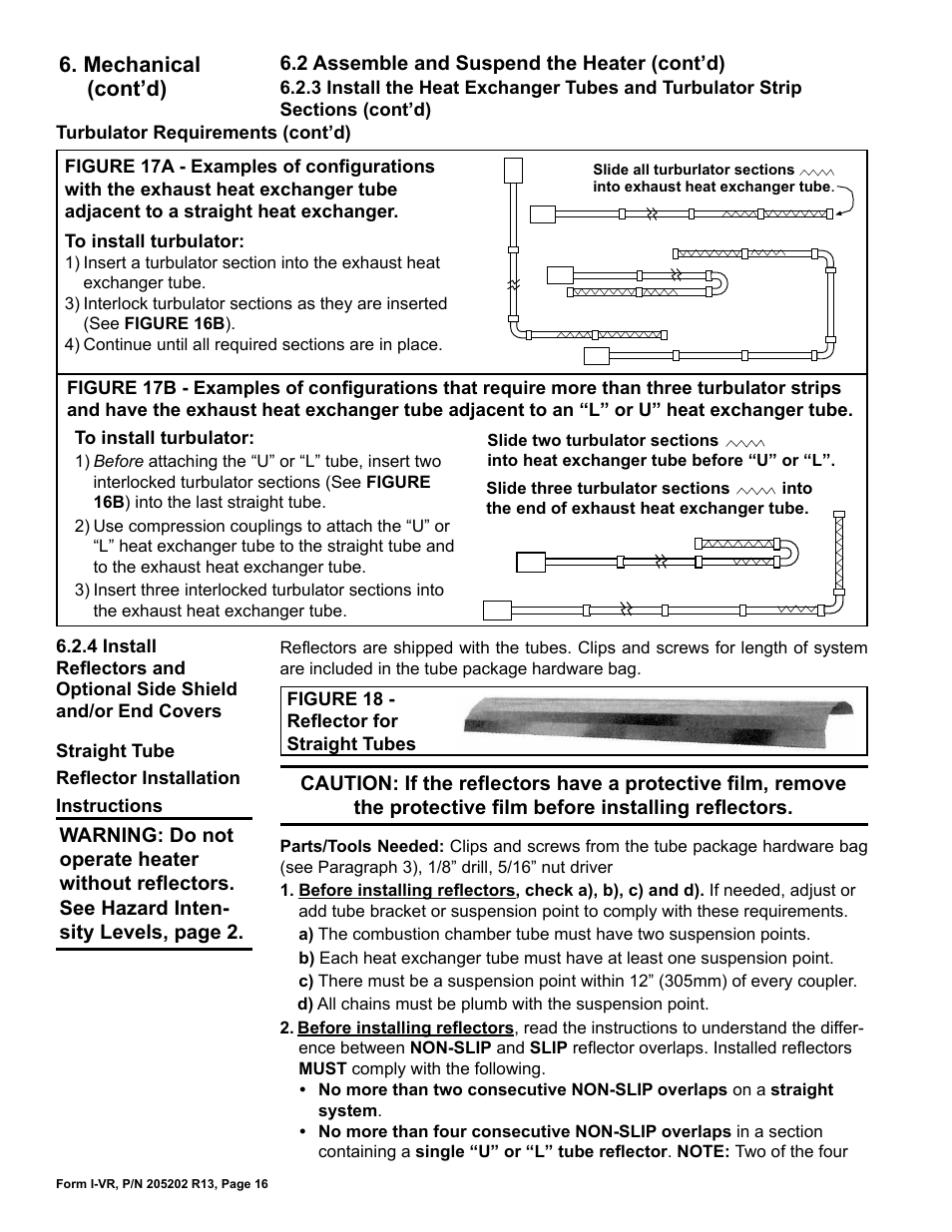 Mechanical (cont’d) | Reznor VR Unit Installation Manual User Manual | Page 17 / 49