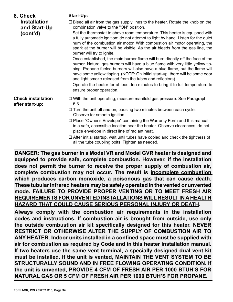 Reznor VR Unit Installation Manual User Manual | Page 35 / 49