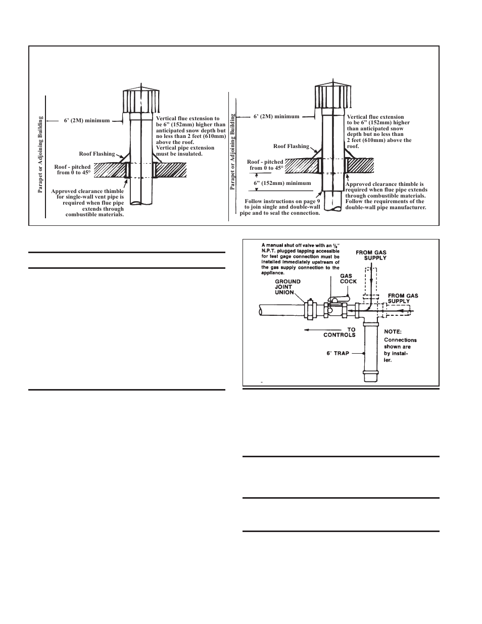 Gas piping and pressures, Venting (cont'd), Manifold or orifice pressure settings | Reznor BE Unit Installation Manual User Manual | Page 11 / 29