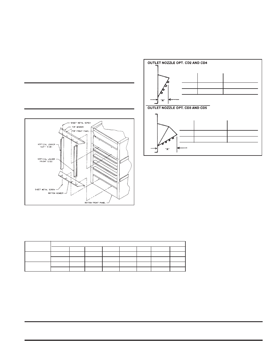 Optional equipment, Optional vertical louvers - option cd1 | Reznor BE Unit Installation Manual User Manual | Page 22 / 29