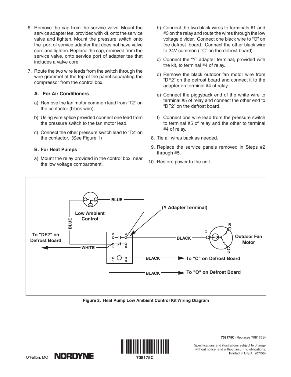 Reznor R6GF Option - Installation - Low Ambient Control - Light Commercial User Manual | Page 2 / 2
