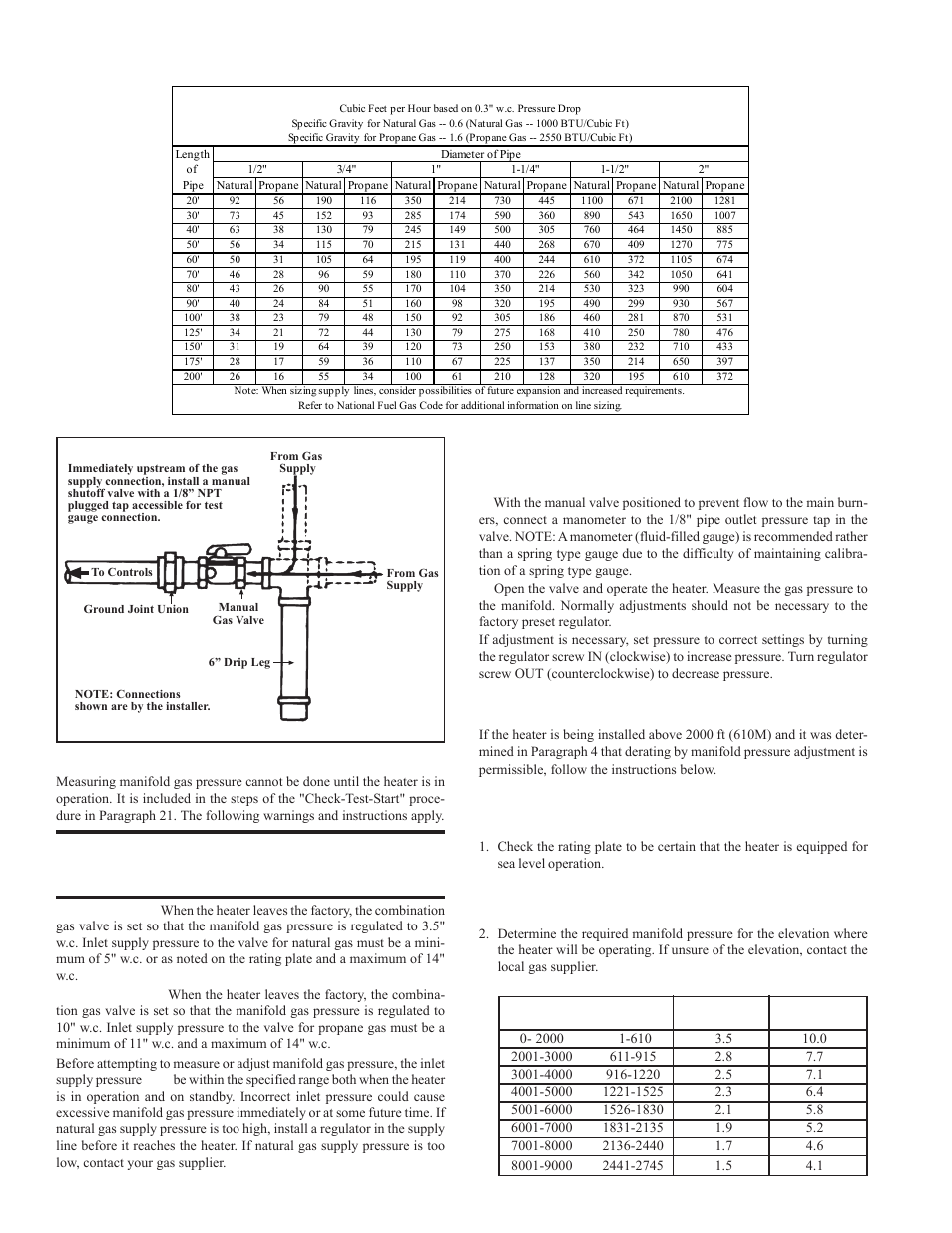 Gas pressures (cont'd) | Reznor FT Unit Installation Manual User Manual | Page 11 / 21