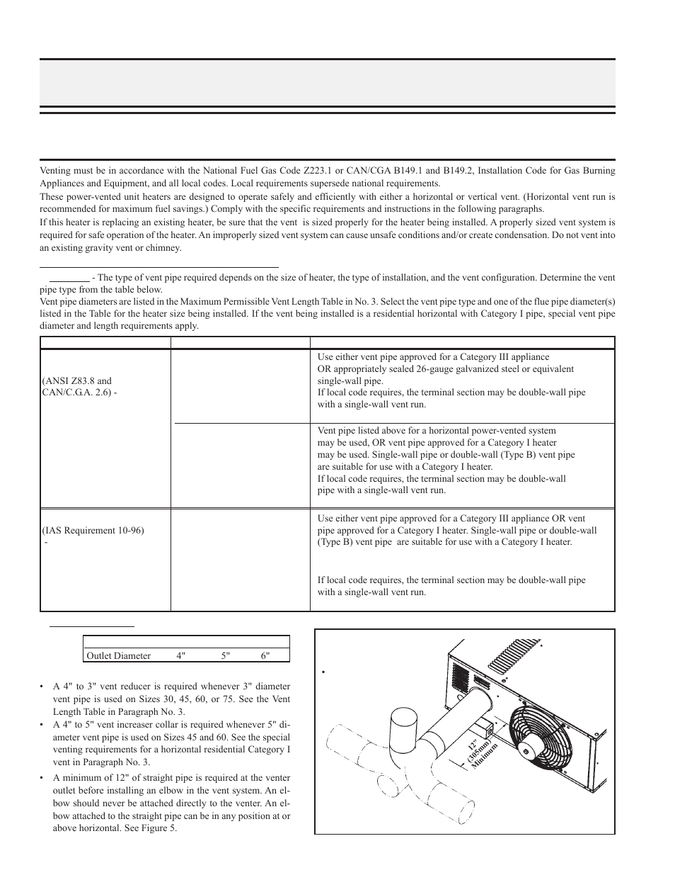 Venting | Reznor FT Unit Installation Manual User Manual | Page 7 / 21