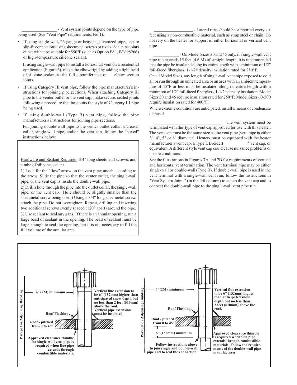 Venting requirements (cont'd) | Reznor FT Unit Installation Manual User Manual | Page 9 / 21