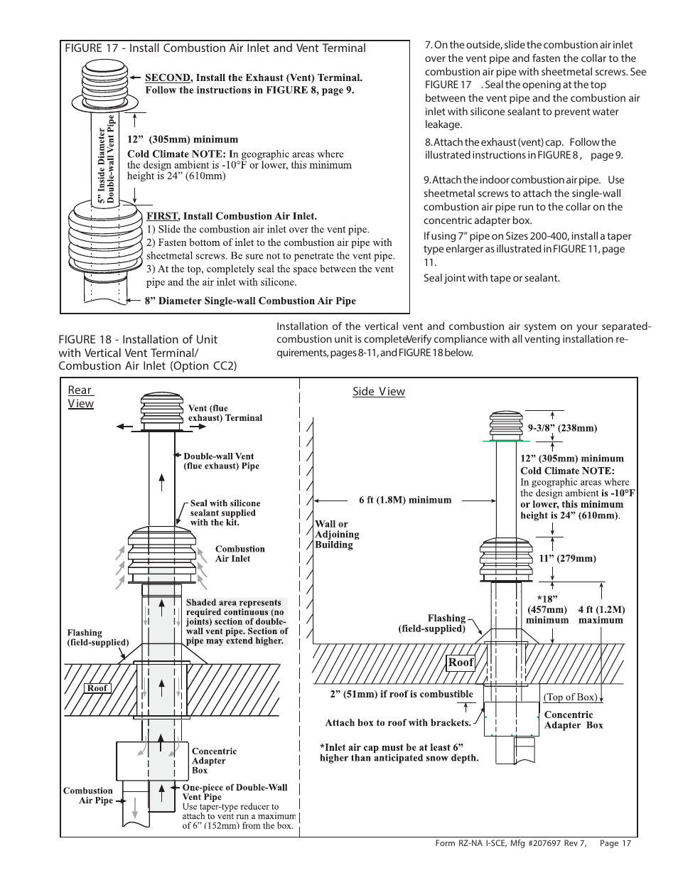 Reznor SCE Unit Installation Manual User Manual | Page 17 / 36