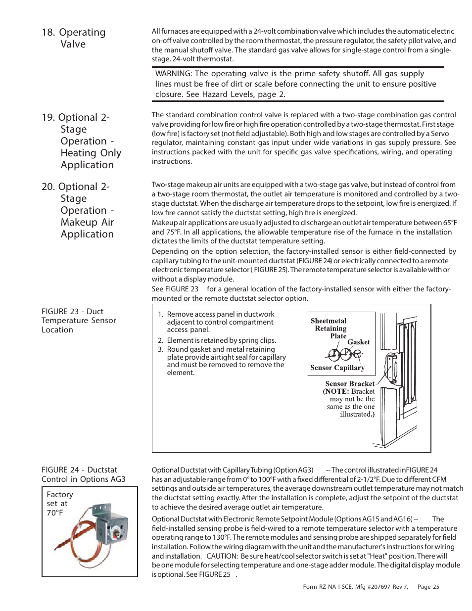 Operating valve | Reznor SCE Unit Installation Manual User Manual | Page 25 / 36