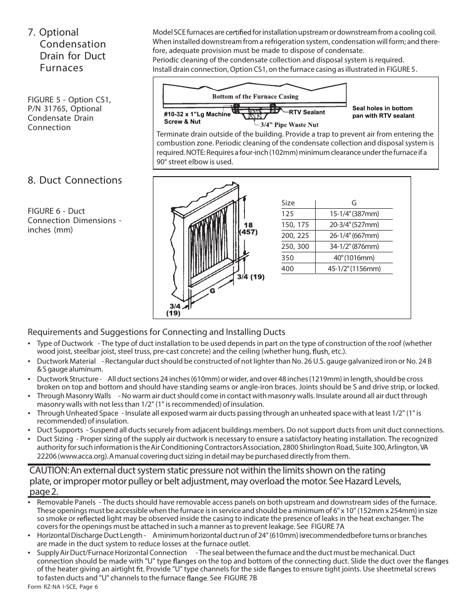 Reznor SCE Unit Installation Manual User Manual | Page 6 / 36