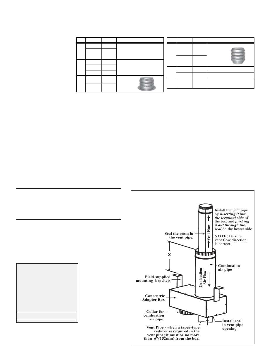 Venting and combustion air (cont'd), Installation requirements for option cc2, Installation instructions for option cc2 | Reznor SFT Unit Installation Manual User Manual | Page 11 / 25