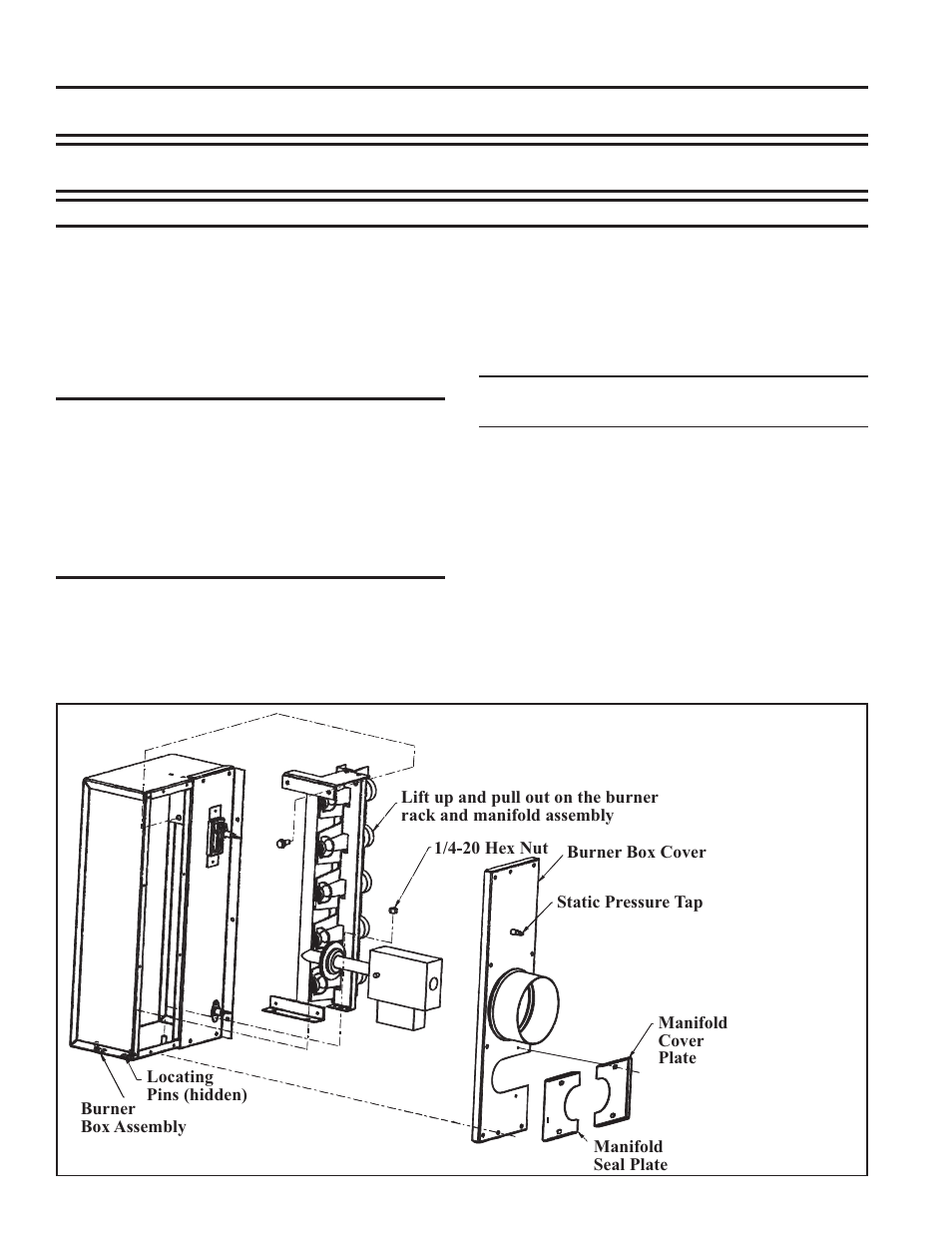 Service and maintenance, Burner removal | Reznor SFT Unit Installation Manual User Manual | Page 19 / 25