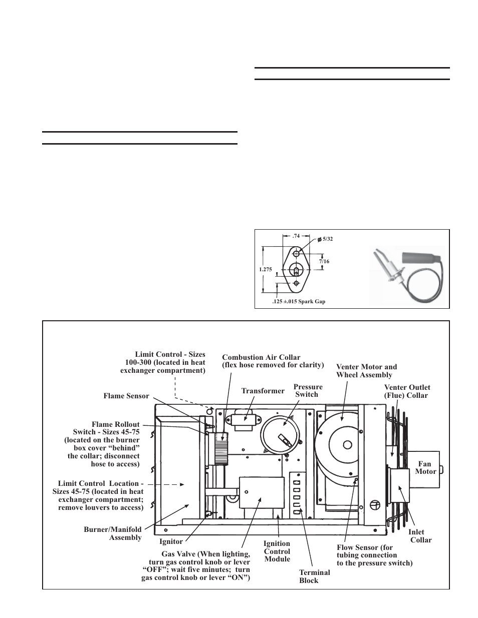 Burner orifices, Heat exchanger, Ignition system | Reznor SFT Unit Installation Manual User Manual | Page 20 / 25