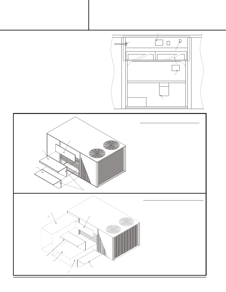 Installation instruction, Down flow application, Horizontal application | Reznor R6GP Option - Installation - Economizer - Lt Commercial User Manual | Page 2 / 10