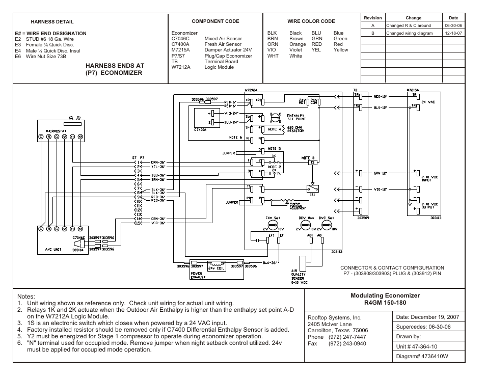 Reznor R6GN Option - Installation - Economizer User Manual | Page 6 / 6
