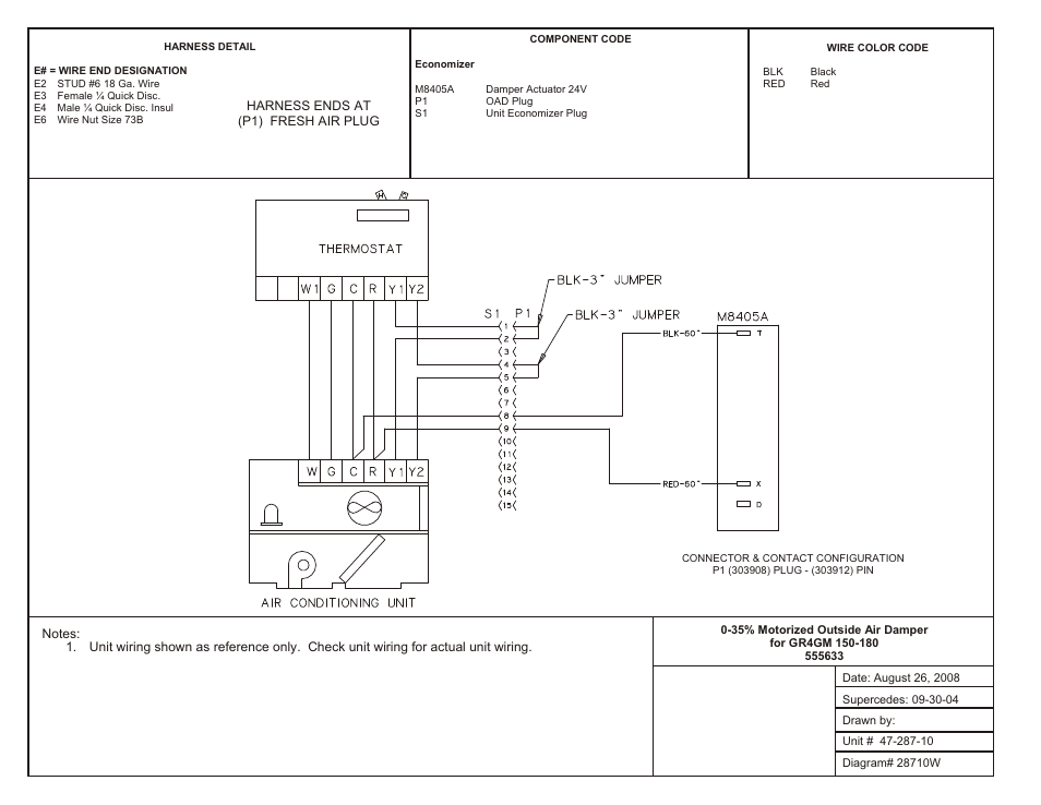 Reznor R6GN Option - Installation - Motorized Damper User Manual | Page 2 / 2