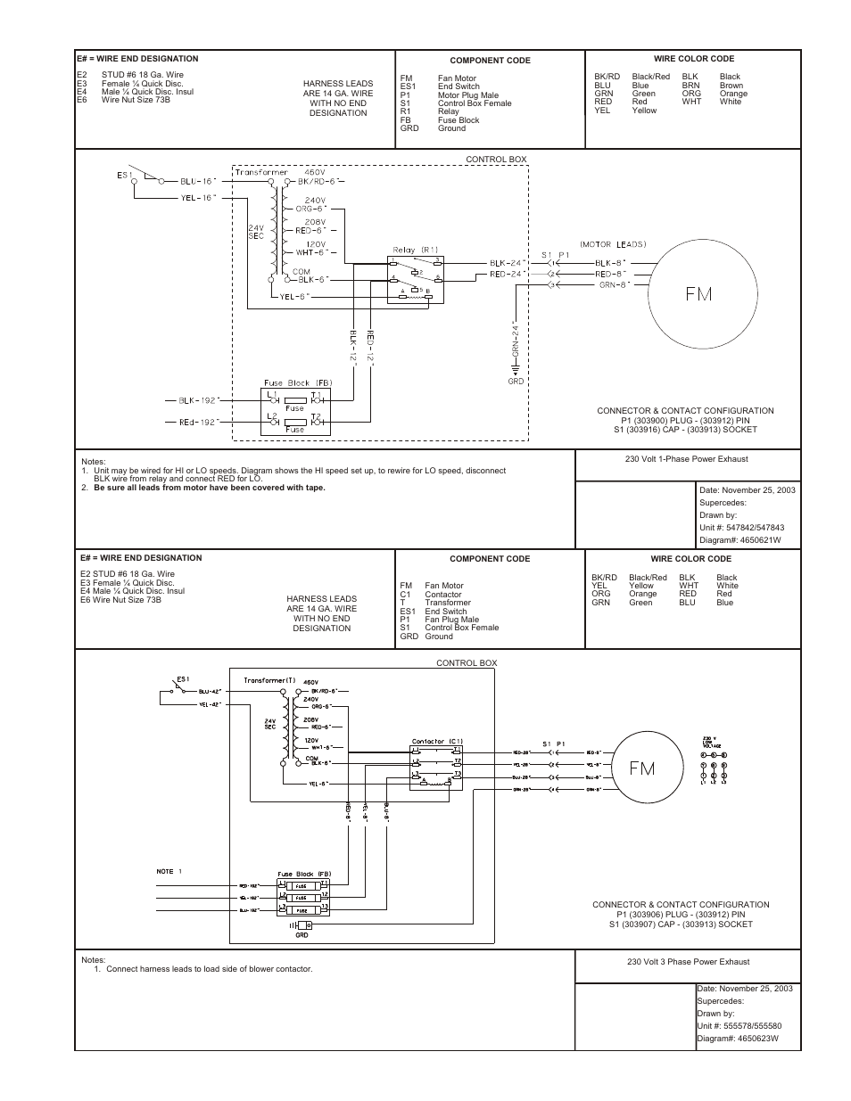 Reznor Q6SD Option - Installation - Power Exhaust - Lt Commercial User Manual | Page 7 / 8