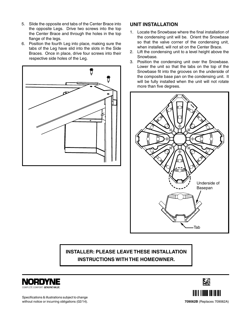 Reznor JT4BD Option - Installation - Snow Stand User Manual | Page 4 / 4