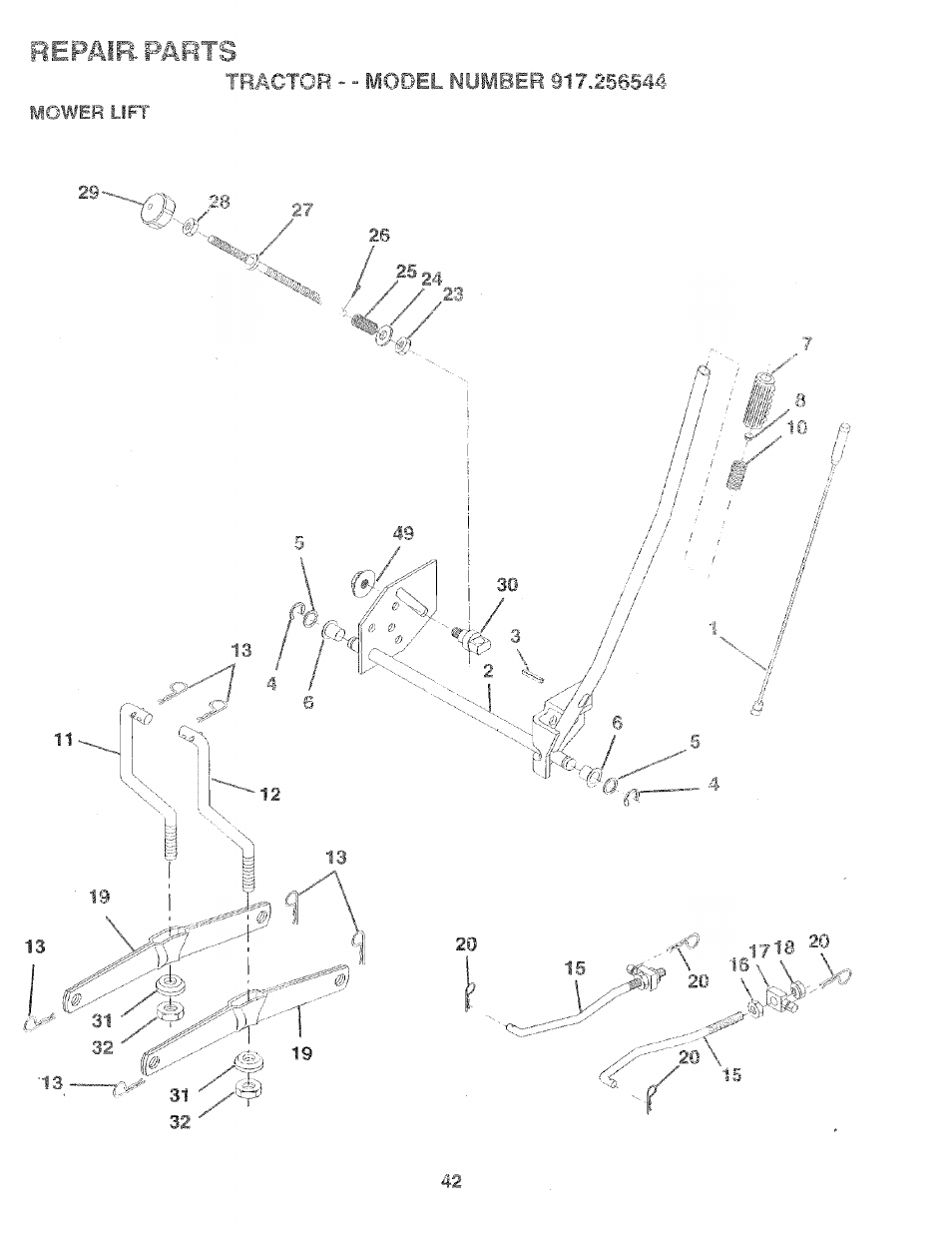 Bepafi parts | Craftsman 917.256544 User Manual | Page 42 / 56