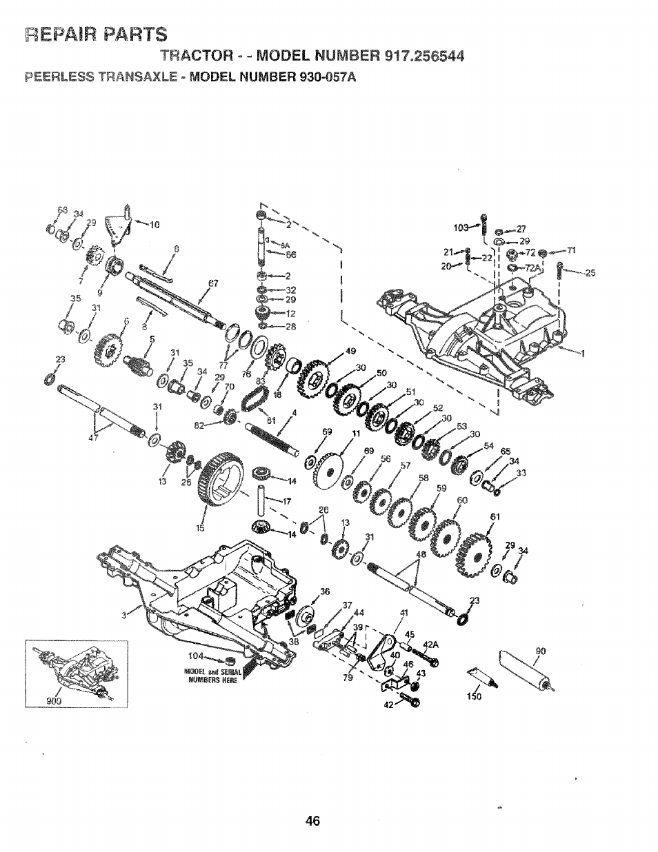 Repair parts | Craftsman 917.256544 User Manual | Page 46 / 56
