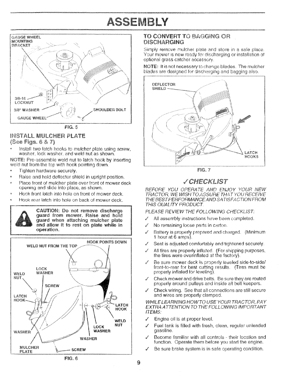 Assembly, Checklist | Craftsman 917.256544 User Manual | Page 9 / 56