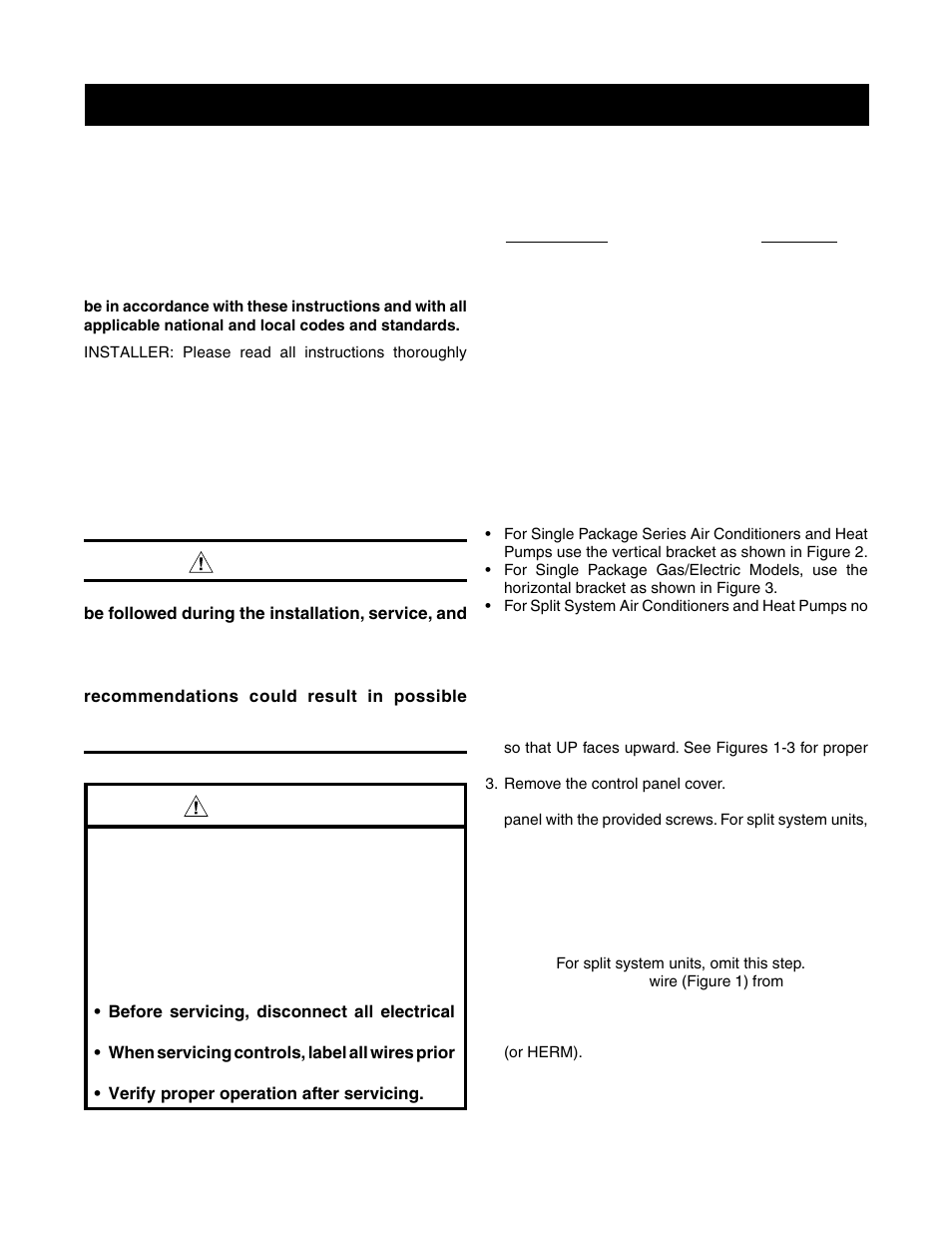 Reznor R6GF Option - Installation - Hard Start - Light Commercial User Manual | 2 pages