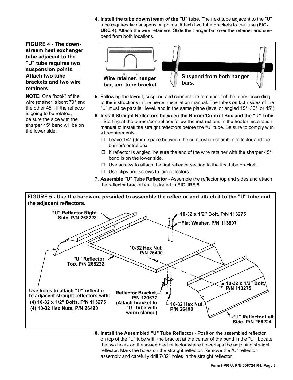 Reznor VR Option - Installation - U Tube Installation User Manual | Page 3 / 4