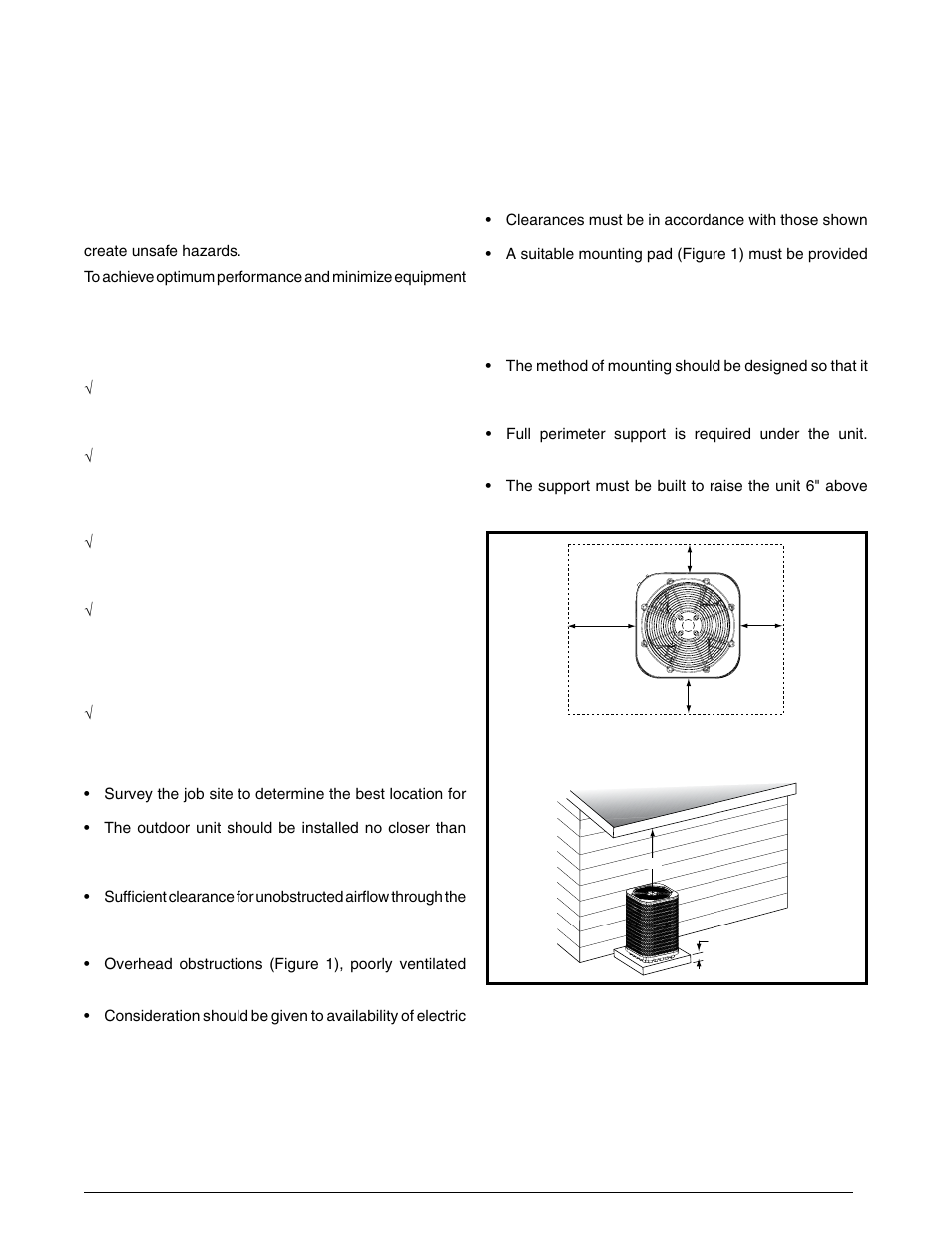 Air conditioner installation | Reznor JS4BD (1ph) Unit Installation Manual User Manual | Page 3 / 20